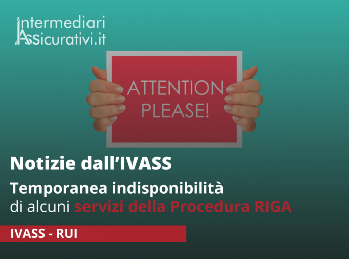 Temporanea indisponibilità di alcuni servizi della Procedura RIGA