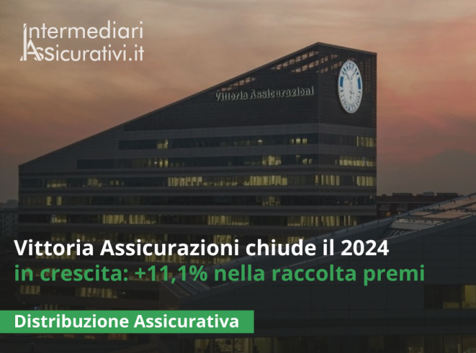Vittoria Assicurazioni chiude il 2024 in crescita: +11,1% nella raccolta premi e utile netto in aumento